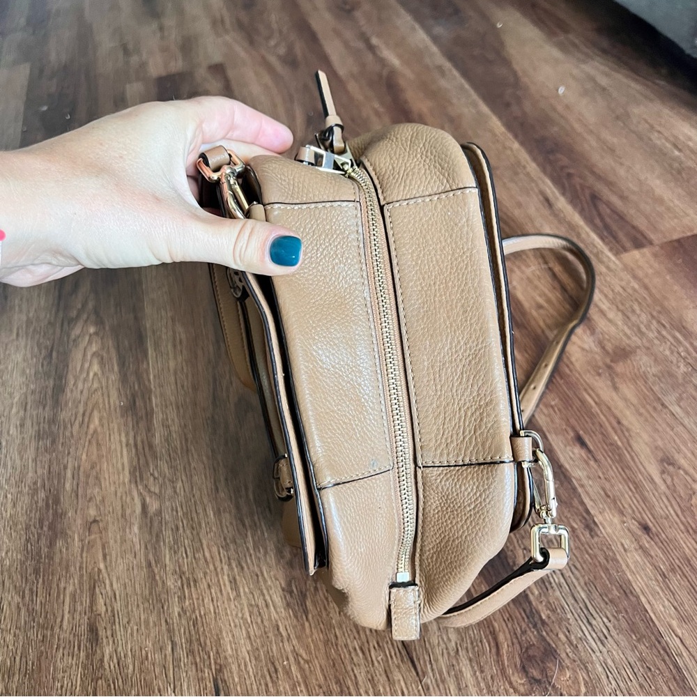 Tory Burch -  Caramel Leather - Handbag - Crossbody Bag - Picture 10 of 11